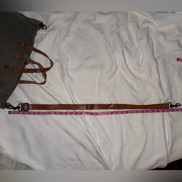 Campomaggi Genziana Canvas and Leather Shopper Tote - Picture 16 of 16